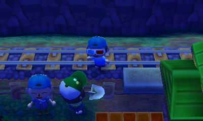 Dancing the Shrunk Funk Shuffle while standing on the train tracks.