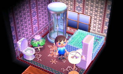 The bathroom in the SpotPass home of Krys from Clover.