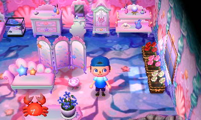 A mermaid furniture room in the SpotPass home of Kate from Lizards!