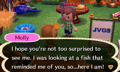 Molly: I hope you're not too surprised to see me. I was looking at a fish that reminded me of you, so...here I am!