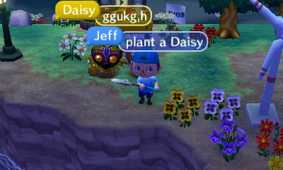 Daisy struggles in a pitfall as Jeff points out he planted a Daisy.