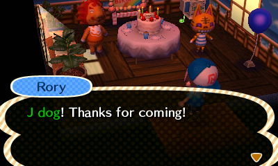 Rory: J dog! Thanks for coming!