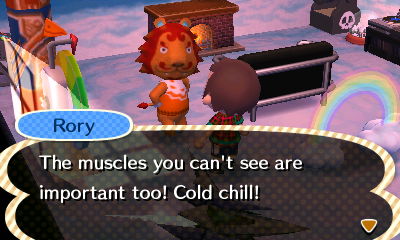 Rory: The muscles you can't see are important too! Cold chill!