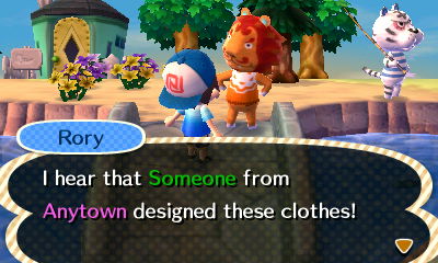 Rory: I hear that Someone from Anytown designed these clothes!