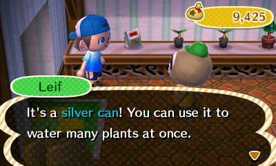 Leif: It's a silver can! You can use it to water many plants at once.