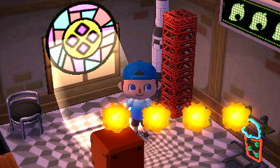 My stained glass window on display in my house.