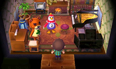 I walk in on the bird and bear duo of Teddy and Benedict. Or is it Banjo and Kazooie?