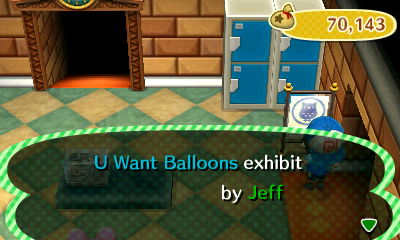 Sign: U Want Balloons exhibit by Jeff.