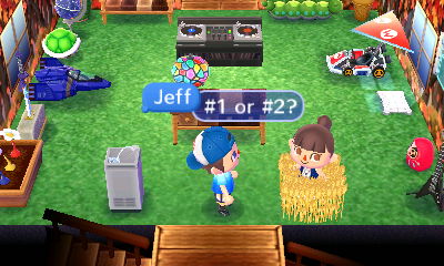 Jeff, asking Wendy, who is standing in a wheat field: #1 or #2?