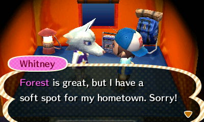 Whitney: Forest is great, but I have a soft spot for my hometown. Sorry!