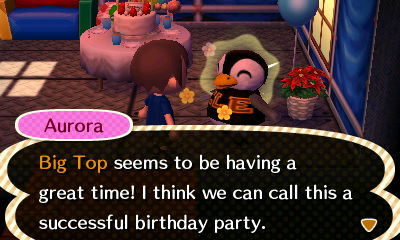 Aurora: Big Top seems to be having a great time! I think we can call this a successful birthday party.