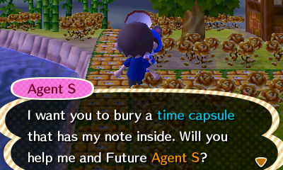 Agent S: I want you to bury a time capsule that has my note inside. Will you help me and Future Agent S?