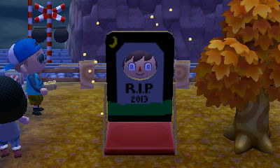 People throw beans at me while I'm in the gravestone.