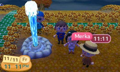 The geyser erupts at 11:11 on 11/11.