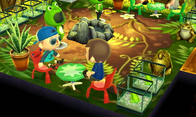 Sitting in froggie chairs in my frog room.