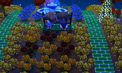 Sitting with Pashmina on the metal bench PWP.