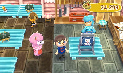 The blue signboard option for the outdoor sign shows a cat reading a book. Good for a library.