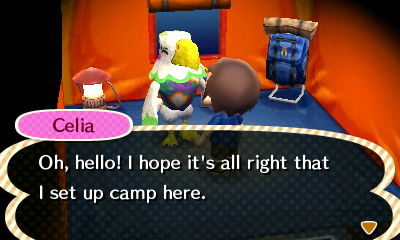 Celia: Oh, hello! I hope it's all right that I set up came here.