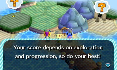 Map screen of Desert Island Escape: Your score depends on exploration and progression, so do your best!