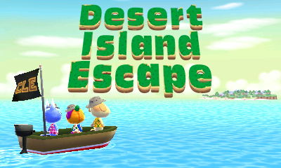 The Desert Island Escape mini-game in Animal Crossing: New Leaf for Nintendo 3DS.