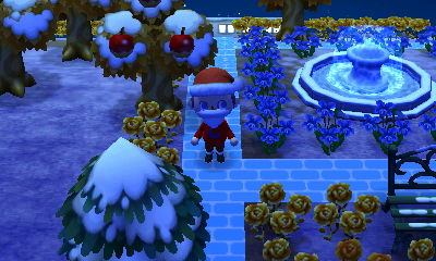 My ice brick path near my fountain PWP.