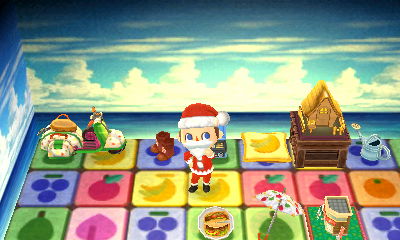 The ocean horizon wall in Animal Crossing: New Leaf.