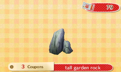 Tall garden rock: 3 MEOW coupons.
