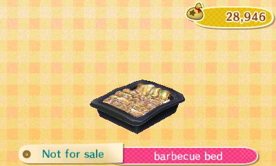 Barbecue bed DLC: Not for sale.