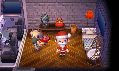 Vivian's RV at the drive-in campground in Animal Crossing: New Leaf.