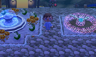 The fountain and illuminated clock PWPs in the dream town of Funkytwn.