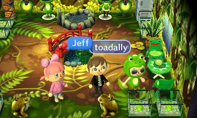 Jeff, in a frog room: Toadally.