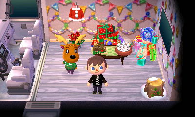 Inside of Jingle's RV at the campground.