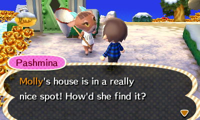 Pashmina: Molly's house is in a really nice spot! How'd she find it?