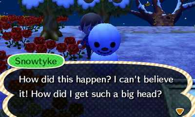 Snowboy: How did this happen? I can't believe it! How did I get such a big head?