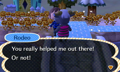 Rodeo: You really helped me out there! Or not!