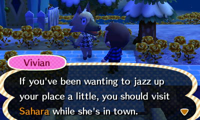 Vivian: If you've been wanting to jazz up your place a little, you should visit Sahara while she's in town.