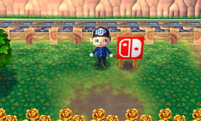 The Nintendo Switch logo on my custom design sign.