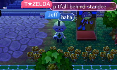 T Zelda: Pitfall behind standee. -_-