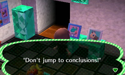 Quote on Lily's pic: Don't jump to conclusions!