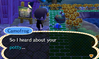 Camofrog: So I heard about your potty...