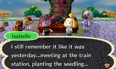 Isabelle: I still remember it like it was yesterday...meeting at the train station, planting the seedling...