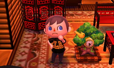 The sapling clock that I received from Isabelle on my town anniversary.