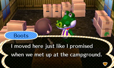 Boots: I moved here just like I promised when we met up at the campground.