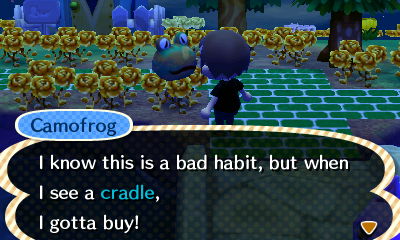 Camofrog: I know this is a bad habit, but when I see a cradle, I gotta buy!