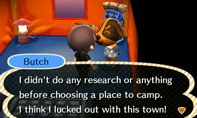 Butch: I didn't do any research or anything before choosing a place to camp. I think I lucked out with this town!