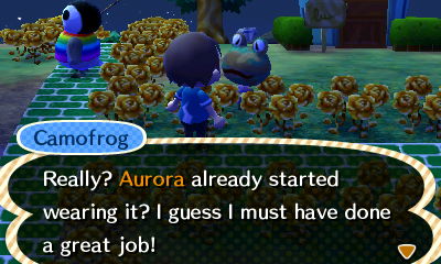 Aurora: Really? Aurora already started wearing it? I guess I must have done a great job!