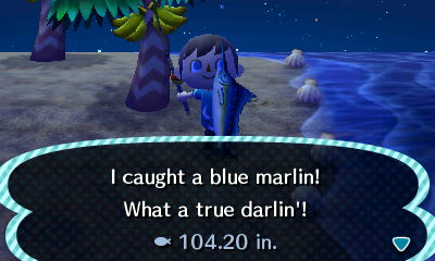I caught a blue marlin! What a true darlin'!