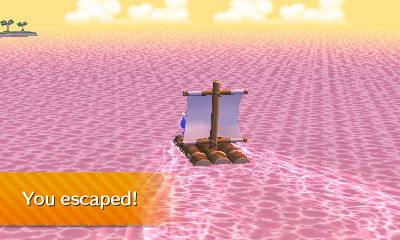 Desert Island Escape message: You escaped!