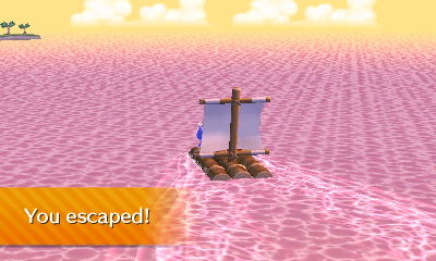 Desert Island Escape message: You escaped!