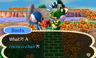 Boots: What?! A rococo chair?!